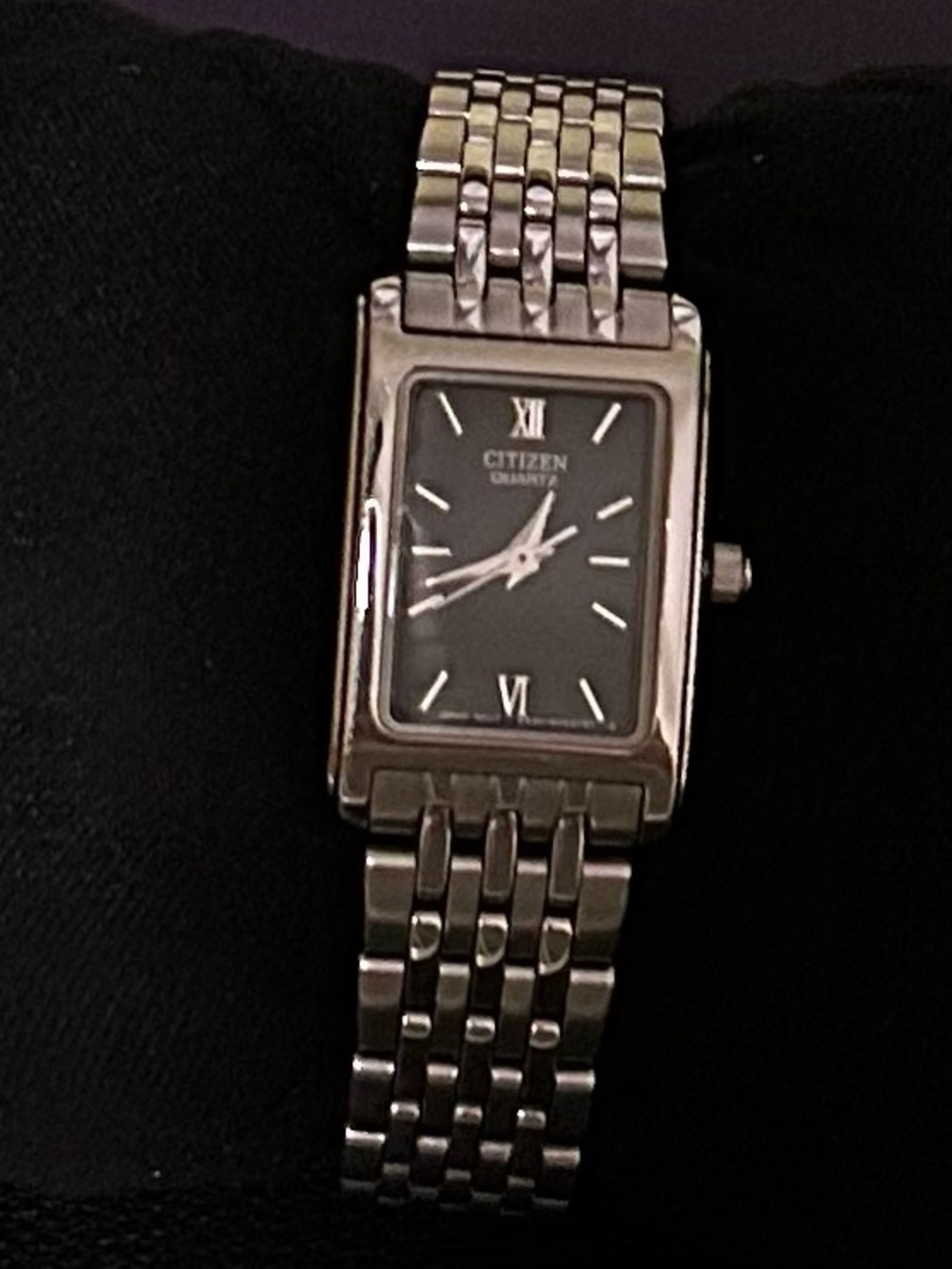 Citizen Silver Bracelet Watch with Black Dial